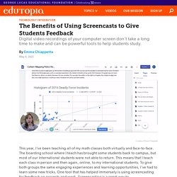 The Benefits of Using Screencasts to Give Middle and High School Students Feedback