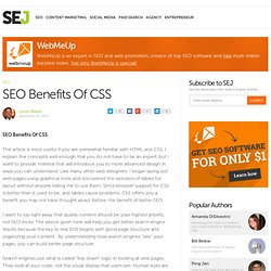 SEO Benefits Of CSS
