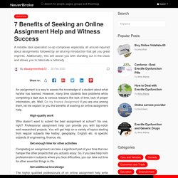 7 Benefits of Seeking an Online Assignment Help and Witness Success