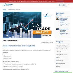Benefits of Trade FInance Services for Exporter & Importers