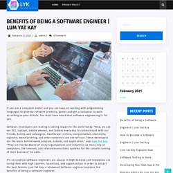 Benefits of being a Software Engineer