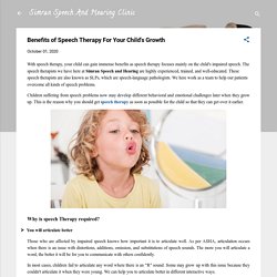 Benefits of Speech Therapy For Your Child's Growth