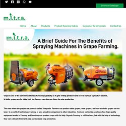 A Brief Guide For The Benefits of Spraying Machines in Grape Farming - Mitra Blogs