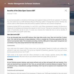 Benefits of the Odoo Open-Source ERP