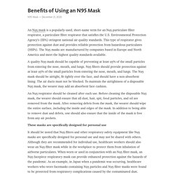 Benefits of Using an N95 Mask – Telegraph