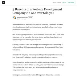 5 Benefits of a Website Development Company No one ever told you