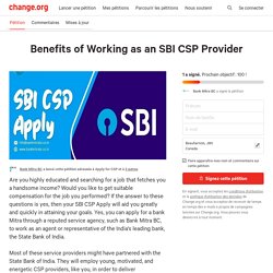 Benefits of Working as an SBI CSP Provider