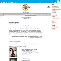 Biographie Benjamin Lacombe / Ricochet