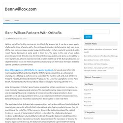 Benn Willcox Partners With Orthofix