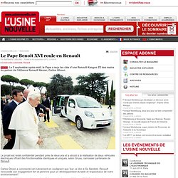 Le Pape Benoit XVI roule en Renault