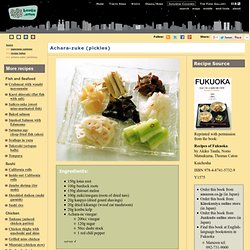 recipes - Achara-zuke (pickles)