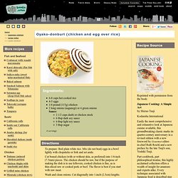 recipes - Oyako-donburi (chicken and egg over rice)