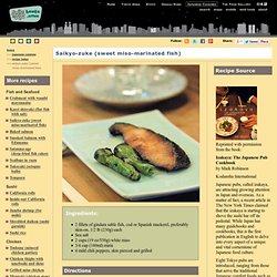 recipes - Saikyo-zuke (sweet miso-marinated fish)