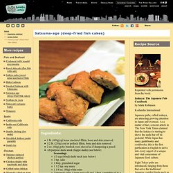 recipes - Satsuma-age (deep-fried fish cakes)