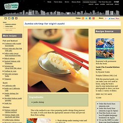 recipes - Jumbo shrimp for nigiri-zushi