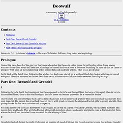 Beowulf: A Summary in English Prose