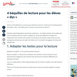 4 béquilles de lecture pour les élèves "dys"