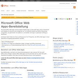 Office Web Apps – Bereitstellung
