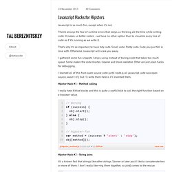 Javascript Hacks for Hipsters