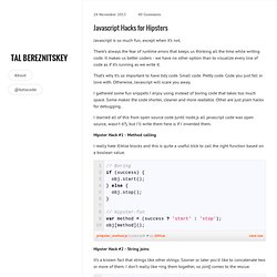 Tal Bereznitskey - Javascript Hacks for Hipsters