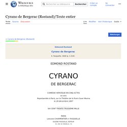 Cyrano de Bergerac (Rostand)/Texte entier - Wikisource