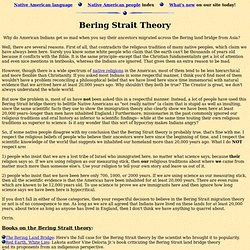 Bering Strait Land Bridge Theory