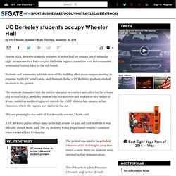 UC Berkeley students occupy Wheeler Hall - SFGate