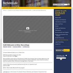 Law - Video and Audio Resources