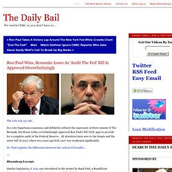 Ron Paul Wins, Bernanke Loses As 'Audit The Fed' Bill Is Approved Overwhelmingly