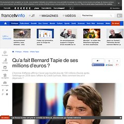 Qu'a fait Bernard Tapie de ses millions d'euros ?