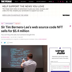 Sir Tim Berners-Lee’s web source code NFT sells for $5.4 million