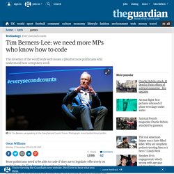 Sir Tim Berners-Lee: we need more MPs who know how to code