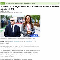 Bernie Ecclestone, former F1 mogul, to be a father again at 89