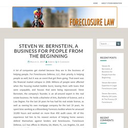 Steven W. Bernstein, A Business for People from the Beginning