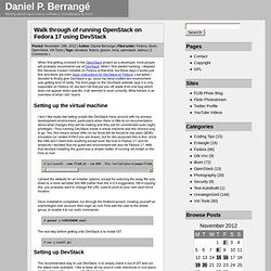 Daniel P. Berrangé » Blog Archive » Walk through of running OpenStack on Fedora 17 using DevStack
