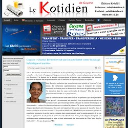 Guyane – Chantal Berthelot veut une loi pour lutter contre le pillage halieutique et aurifère