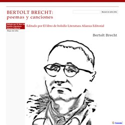 BERTOLT BRECHT: poemas y canciones