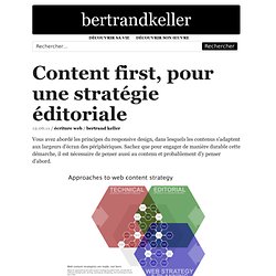 Content first, pour une stratégie éditoriale