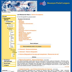 Besançon Portail Langues - Section Européenne