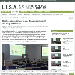 Abschlussdiskussion der Tagung Besatzungsherrschaft und Alltag im Rheinland