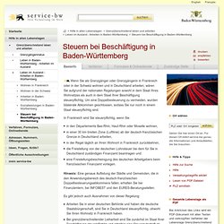 Steuern bei Beschäftigung in Baden-Württemberg