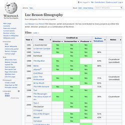 Luc Besson filmography - Wikipedia