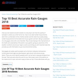 Top 10 Best Accurate Rain Gauges 2018 (June. 2018)