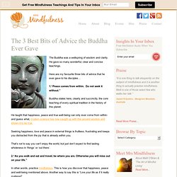 The 3 Best Bits of Advice the Buddha Ever Gave - Mrs. Mindfulness