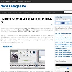 Top 12 Alternatives to Nero for Mac OS X