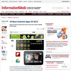 10 Best Android Apps Of 2012