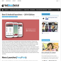 Best 5 Android launchers – 2014 Edition - TNC