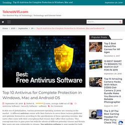 Best 10 Antivirus for Windows, Mac and Android OS [ New List 2019-2020 ]