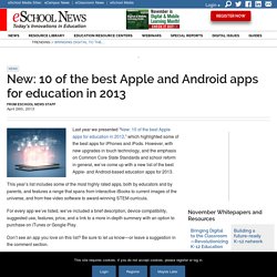 New: 10 of the best Apple and Android apps for education in 2013