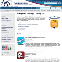 Best Apps for Teaching & Learning 2016